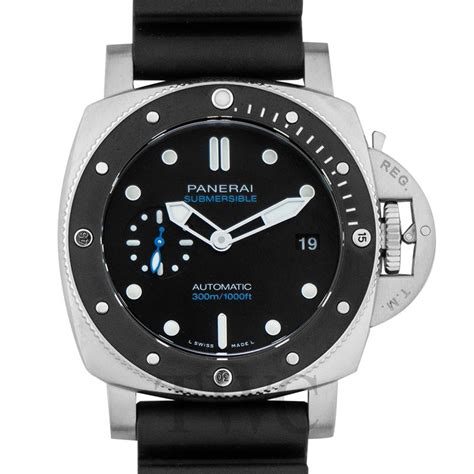 panerai submersible automatic black dial 42 mm men's watch pam00683